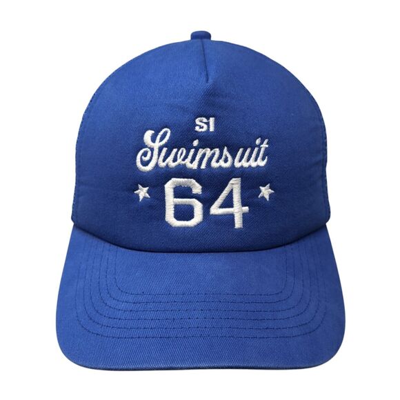 Swimsuit 64 Snapback Trucker Hat Blue One Size Mesh Back Adjustable - Picture 1 of 8